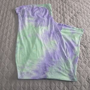 Tie-Dye Pastel Maxi Dress - Mint & Lavender